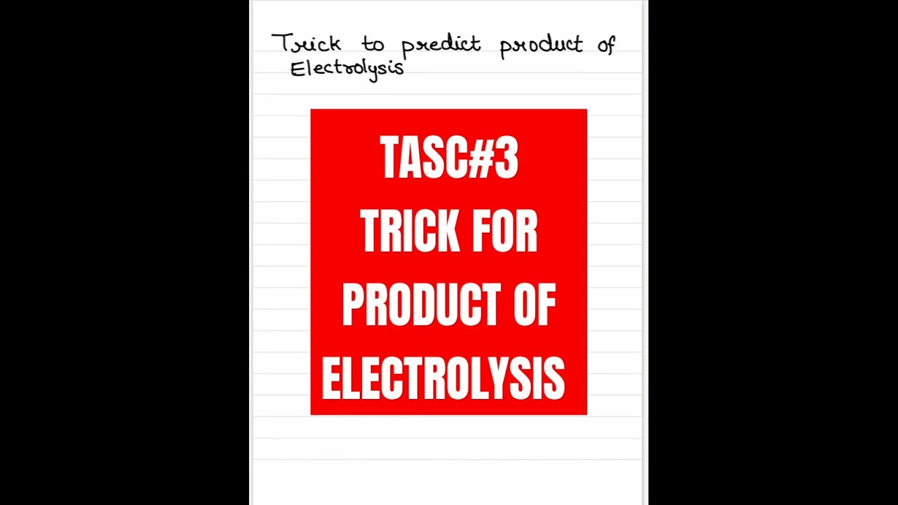 PRODUCT OF ELECTROLYSIS || ELECTROCHEMISTRY || TIPS & TRICKS