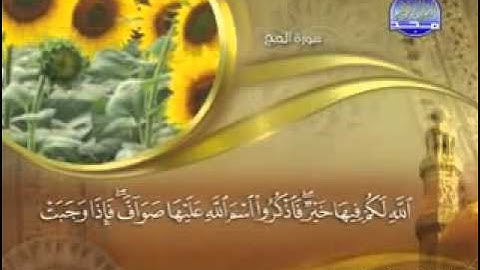 سورة  الحج - 22 -  كاملة  مكتوبة / الشيخ /  ماهر  المعيقلي -  surah Hajj -  surah Hajj