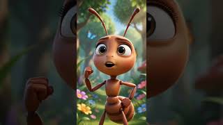 Andy the ant stopping suddenly after hearing a cry for help, looking#short #storytime #trending