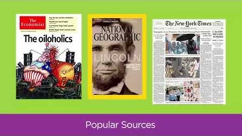 Popular and Scholarly Sources