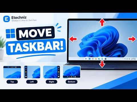 How to Move Taskbar in Windows 11 To Top, Left or Any Side ( No Software Required )