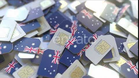 Pile of SIM Cards with Flag of Australia | Motion Graphics - Envato elements