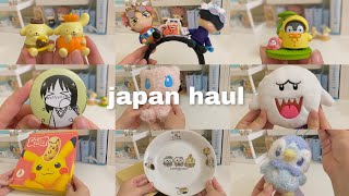 japan haul  anime merch, pokémon, sanrio, animal crossing, nintendo, disney, kirby, chiikawa