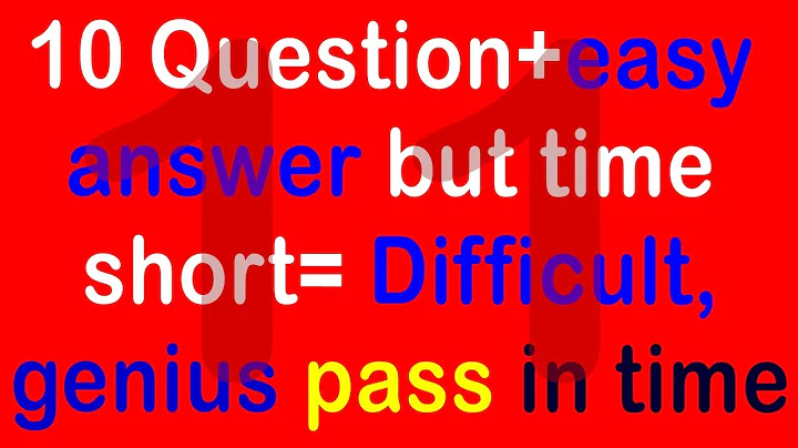 Real IQ Test Question and Answer - How Smart Your IQ? Intelligence Test (10 question) part 11