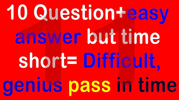 Real IQ Test Question and Answer - How Smart Your IQ? Intelligence Test (10 question) part 11