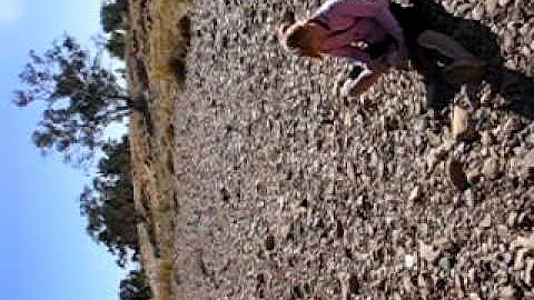 Laura being grumpy in the Finke River Central Aust...