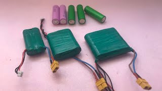 Eski leptop bataryasından çıkan 18650 Lityum ion pillerle 2s, 3s ve 4s batarya yapımı.