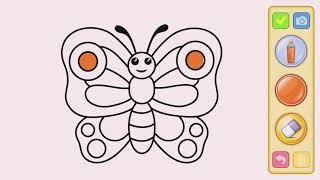 Butterfly coloring Bimi Boo coloring game for kids screenshot 5