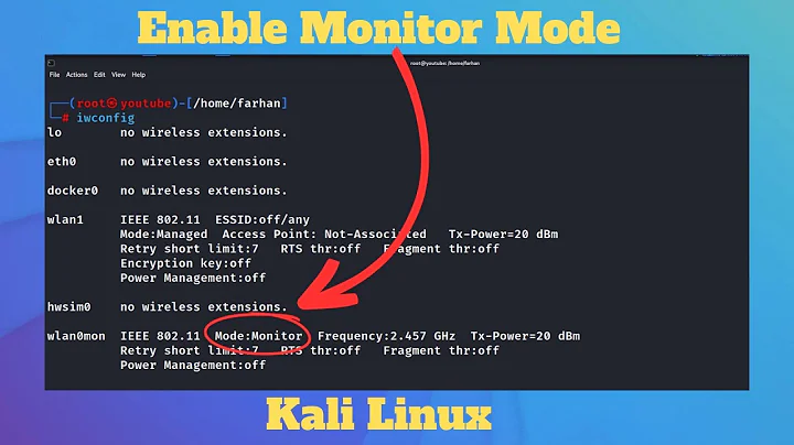 How to Enable MONITOR MODE on Kali Linux