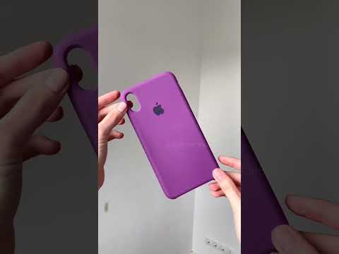 Чохол для iPhone Xs Max Silicone Case (Баклажановий), видео 1
