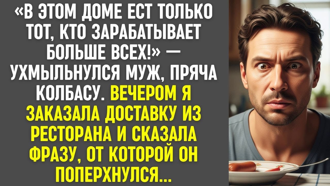 «Ест тот, кто больше зарабатывает!» Я заказала доставку. Он поперхнулся от моих слов.
