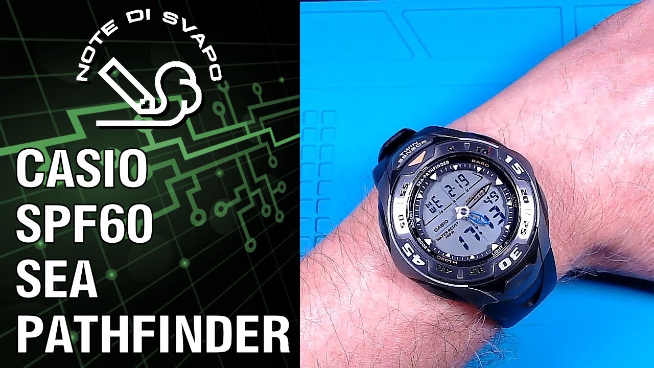 CASIO SEA PATHFINDER Spf-60 Vintage Twin Sensor Analogue And