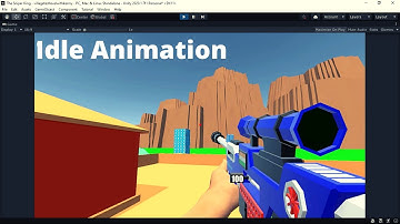 Idle Animation for Sniper Rifle || fps animation unity || fps animation blender