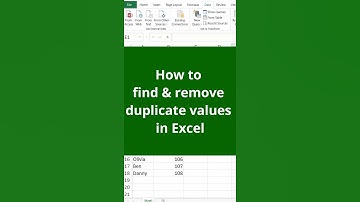 How to Find and Remove Duplicate Values in Excel ( in Less Than 1 Minute ) #shorts