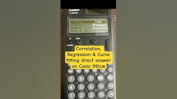 Correlation, regression & curve fitting direct answer🔥 Casio 991cw hacks #curvefitting