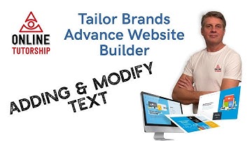 Tailor Brands Website Builder - Adding and modifying Text
