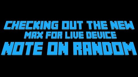 [Ableton Max for Live] Checking out Mute Production