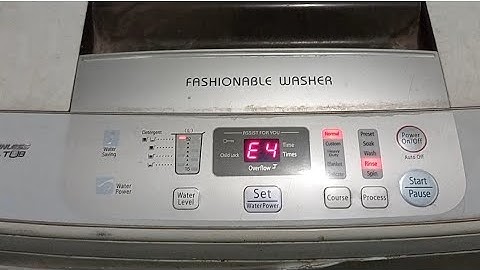 Dowlance Automatic Washing Machine Error Code (E4).