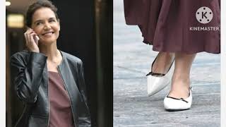 Katie Holmes looked radiant in a pair of affordable Franco Sarto Mary Jane slingback Pumps in NYC