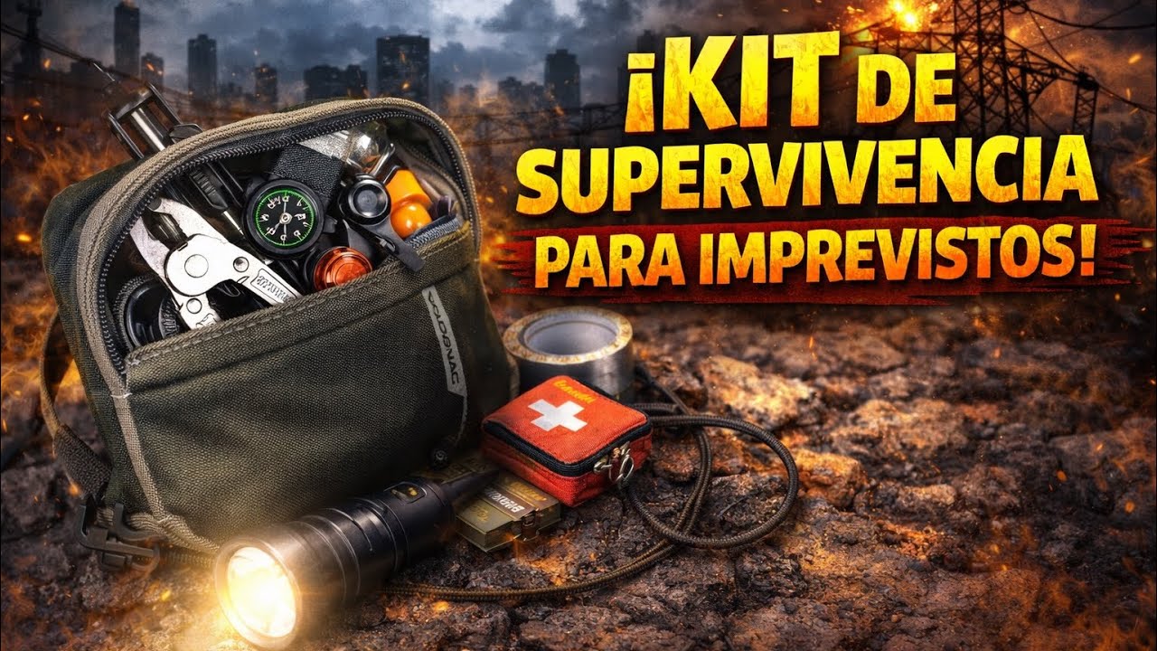Kit de SUPERVIVENCIA PARA IMPREVISTOS 🆘🚨#bushcraft #prepper #supervivencia #survival #edc 
