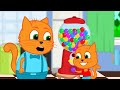 🔴 Cats Family in English - Gumball Machine for Dad Cartoon for Kids