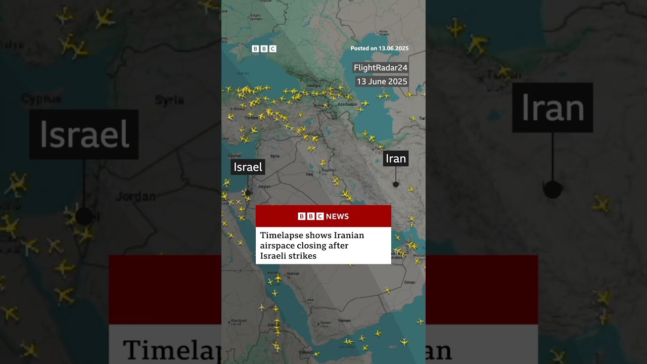 How Iran S Airspace Closed After Israel Attacks BBCNews