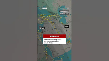 How Iran S Airspace Closed After Israel Attacks Israel Iran BBCNews 