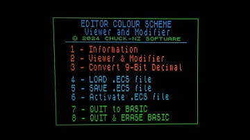 Sinclair ZX Spectrum NEXT - BASIC Editor Colour Scheme - Viewer & Modifier