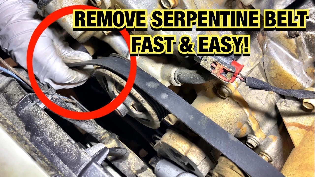 HOW TO REMOVE SERPENTINE BELT 2011-2018 CHRYSLER 300 DODGE CHARGER 5.7L ...