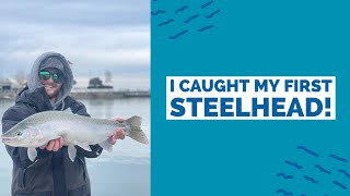 I caught my first Steelhead in Racine, Wi! 🎣