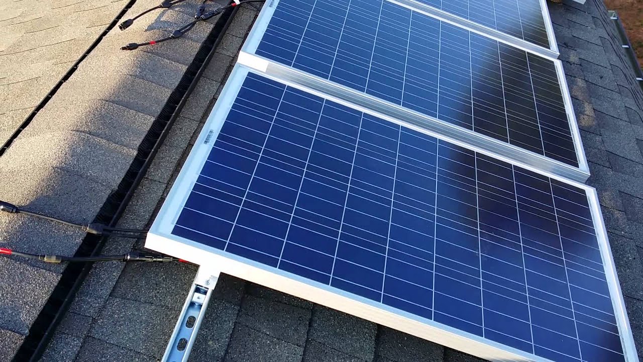 DIY -Solar panel racking system part 2 - YouTube