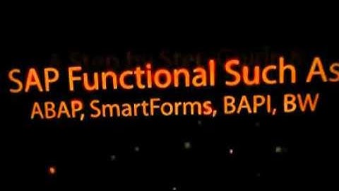 SAP Training - Free SAP Training - SAP Online Training