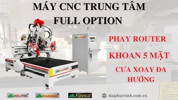 MÁY CNC TRUNG TÂM FULL OPTION WOODMASTER WM-1325RBS | PHAY ROUTER - KHOAN 5 MẶT + CƯA XOAY ĐA HƯỚNG