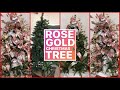 HOW TO USE RIBBON ON A CHRISTMAS TREE 2020 / GLAM CHRISTMAS TREE TUTORIAL  ( Rose Gold )