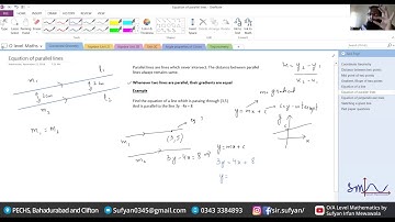 O Level Mathematics l Equation of Parallel Lines l Online Lecture