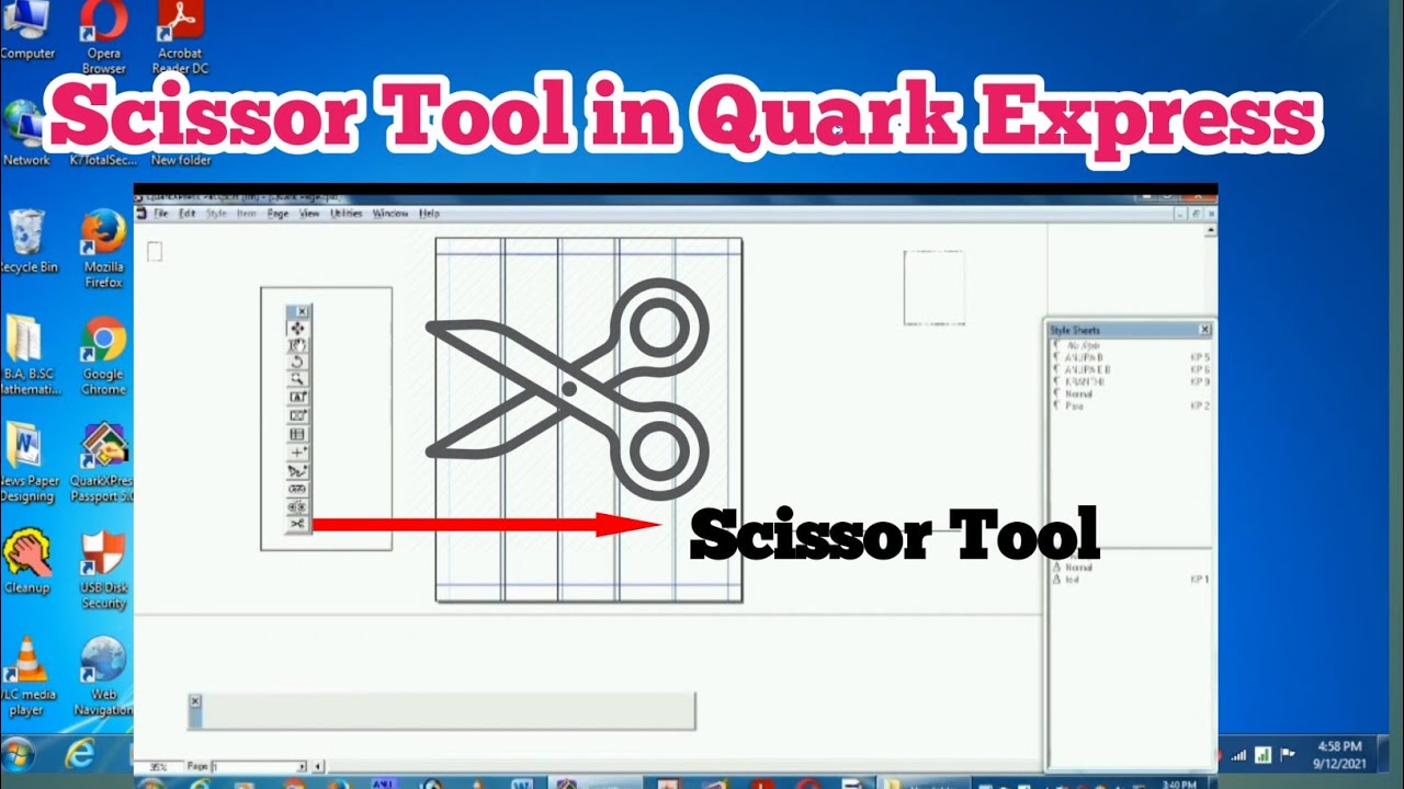 How to use Scissor tool in Quark Xpress 5.0 | it's kvr's Version - YouTube