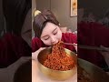 10 packets of spicy hot sauce in noodles #spicy #food #mukbang