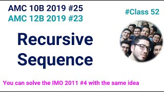 AMC 10 12 8 Recursive Sequence Preparation Tutor MathCounts Math Class Olympiad Problems Training