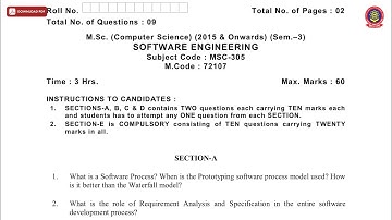 MSC CS 3RD SEM SOFTWARE ENGINEERING MAY 2019 | PTU