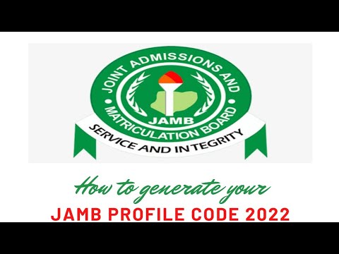 how to create jamb 2022 profile code ???✌️?