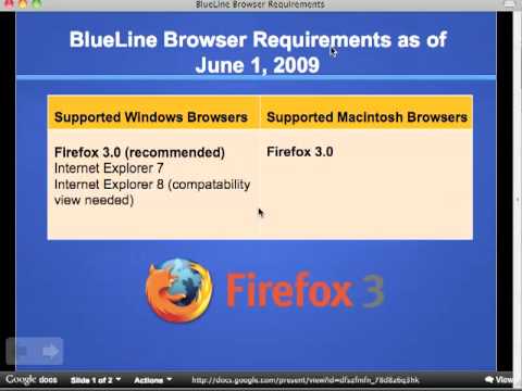 BlueLine Browser Requirements