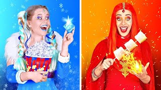 Sicak Ve Soğuk Yi̇yecek Meydan Okumasi Buz Kız Ateş Kıza Karşı 123 Go Food Şakalar