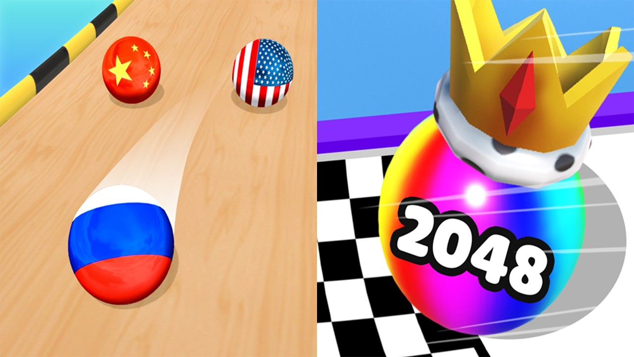 Marble Run 3D VS Ball Merge 2048 🔴🔴🔴 All Levels Gameplay Android, ios (Part 261)