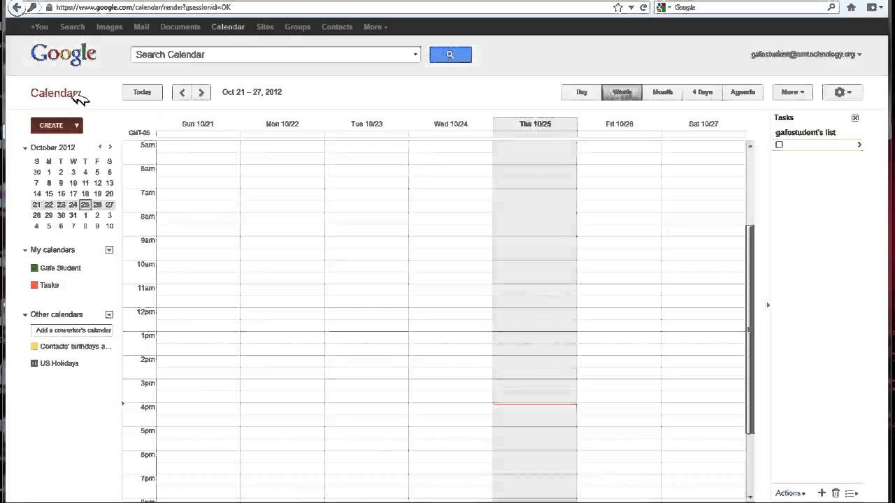 Google Calendar 1.1 Login & Look Around