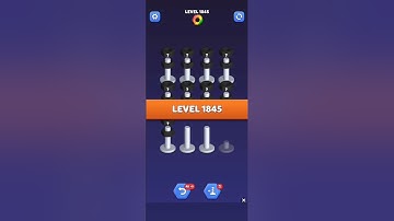 Nut Sort Level 1845 - Color Puzzle Game by Kiwi Fun #games #puzzle #NutSort #NutSortSolution