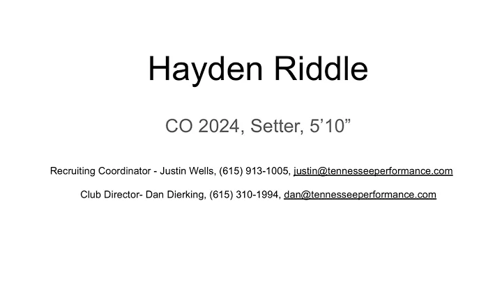 Hayden Riddle, CO 2024, 510, Setter - 4s Tournament Highlights (Training Lab)