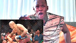 картинка: Адесанья и звёзды UFC смотрят бой Анкалаев Перейра 2 на UFC 320
