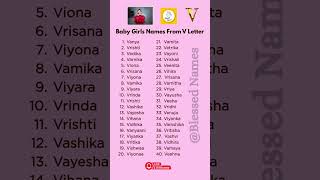 Baby Girl Names from V Letter | Beautiful And Trending Names 2025-26