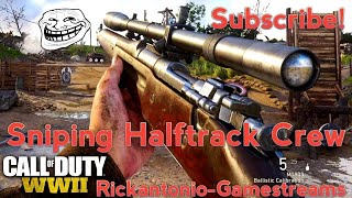 Sniping Halftrack Crew (Slow-Motion) COD WW2