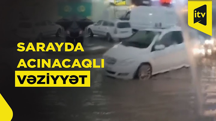 Saray qəsəbəsində evlər su altında qalıb